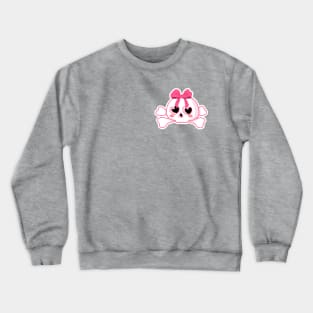 Skull with Pink Bow Crewneck Sweatshirt